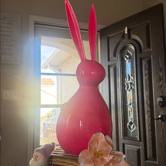 Large Metal Easter Bunny Decor – 12” Glossy Spring Figurine (Assorted) - Picture 3 of 12